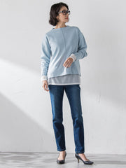 【WEB限定/大きいサイズ】”あたたか美脚”裏起毛デニム