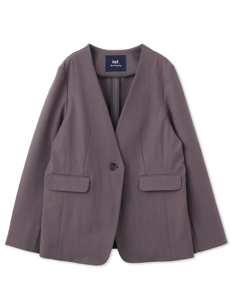 ◽️定価3.2万円 ラエフ ノーカラースラブストレッチジャケット