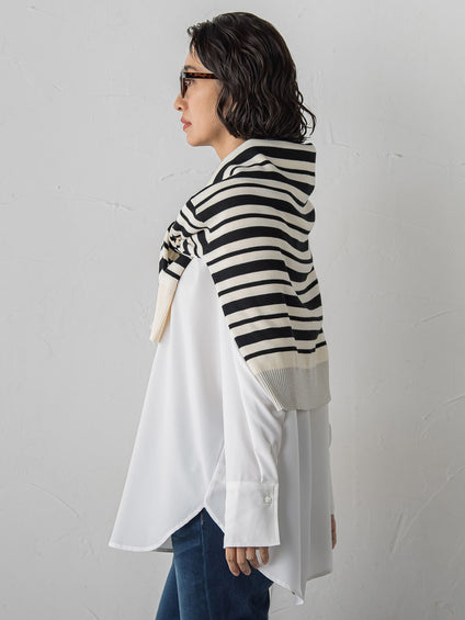 【WEB限定】”3コーデが叶う2点セット”ニット×シャツ