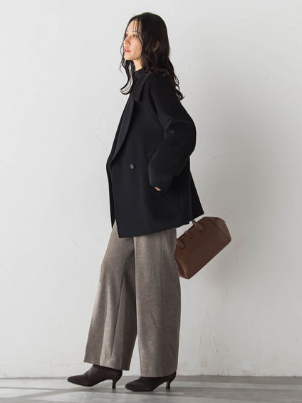 プレミアムウールカシミヤショートコート