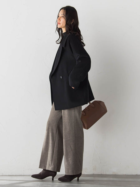 プレミアムウールカシミヤショートコート
