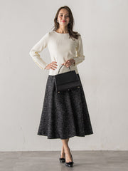 モノトーンツイードスカート