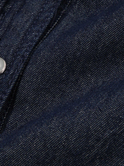 パデッドデニムビッグシャツ≪洗濯機で洗える≫