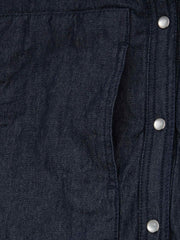 パデッドデニムビッグシャツ≪洗濯機で洗える≫