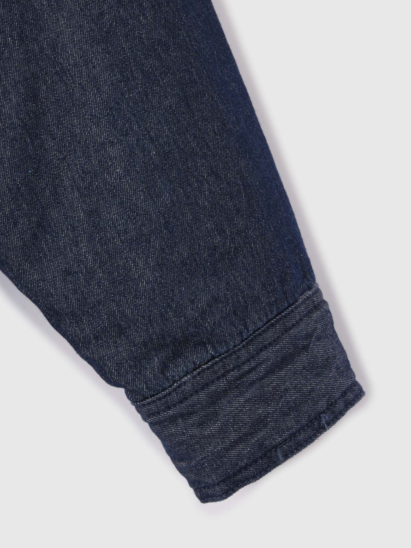 パデッドデニムビッグシャツ≪洗濯機で洗える≫