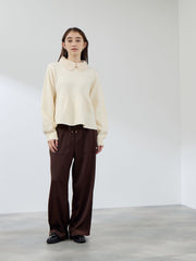 スポンディッシュサテンイージーパンツ≪手洗い可能≫