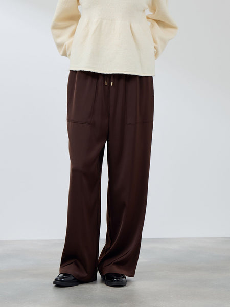 スポンディッシュサテンイージーパンツ≪手洗い可能≫