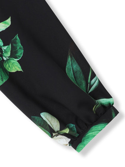 フラワープリントブラウス