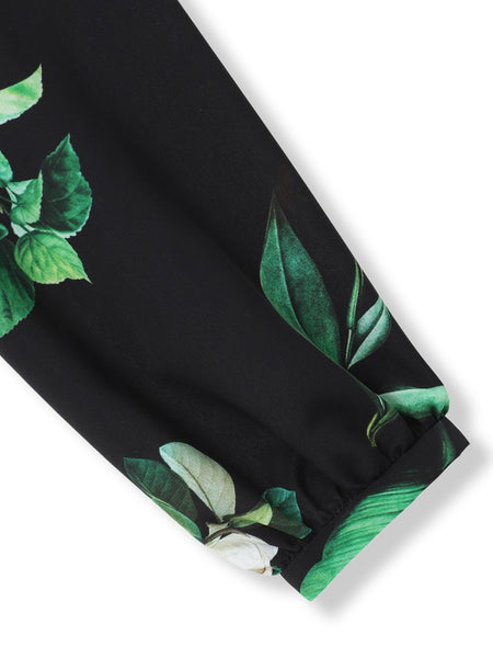 フラワープリントブラウス