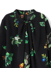 フラワープリントブラウス