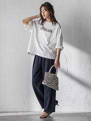 【一瞬で楽とキレイを叶える】タンブラーオックスイージーワイドパンツ≪手洗い可能≫