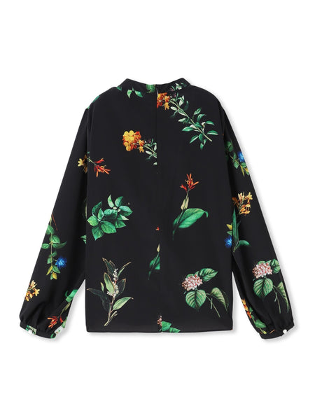 フラワープリントブラウス