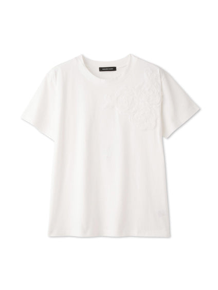 チュールフラワーモチーフプルオーバー