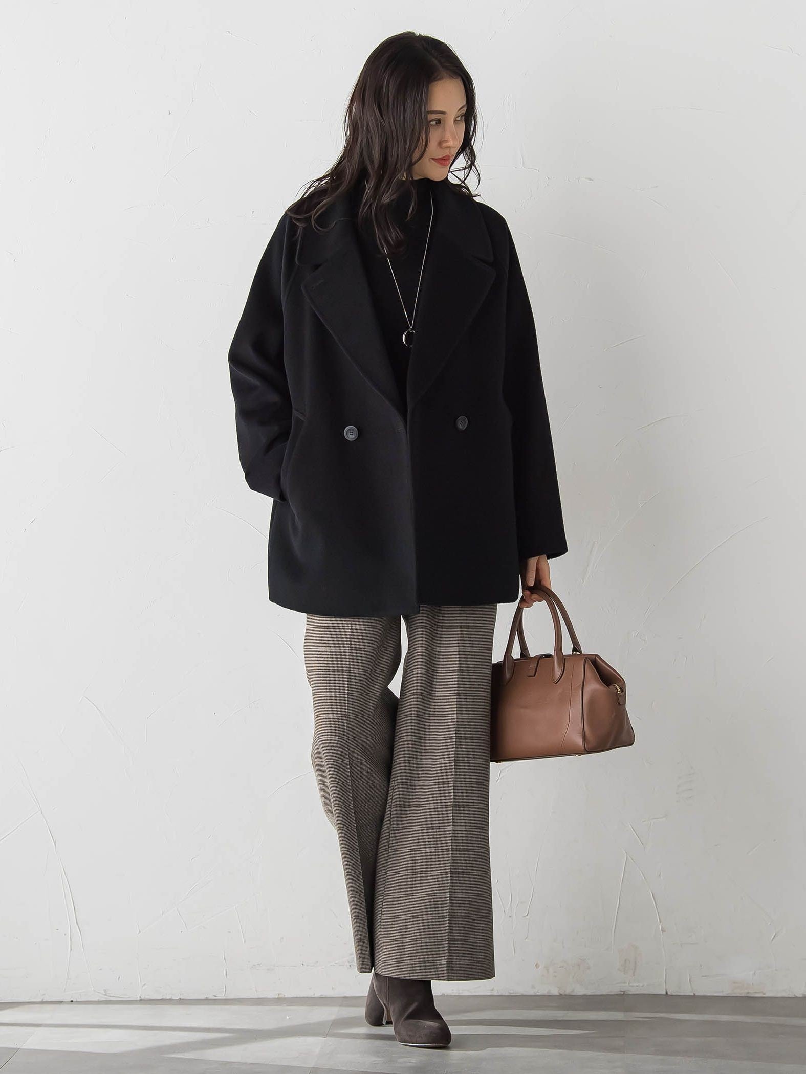 プレミアムウールカシミヤショートコート