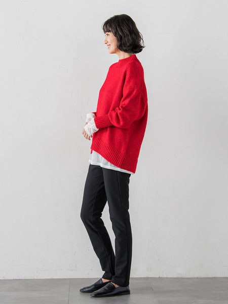 【WEB限定】”毎日頼れる”ゆったりモックネックニット