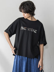 箔プリントロゴTシャツ≪手洗い可能≫