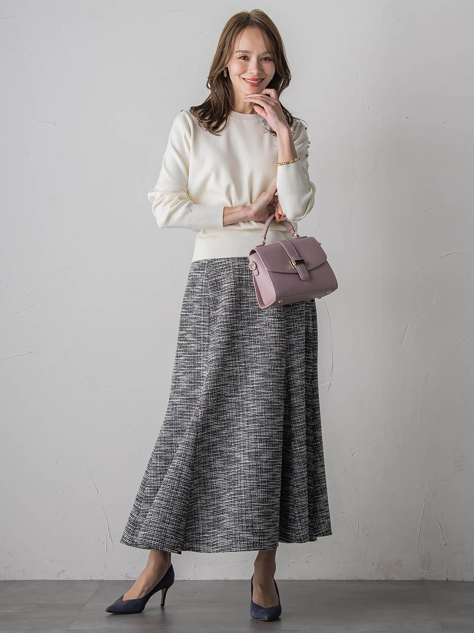 ツイードラメマーメイドスカート