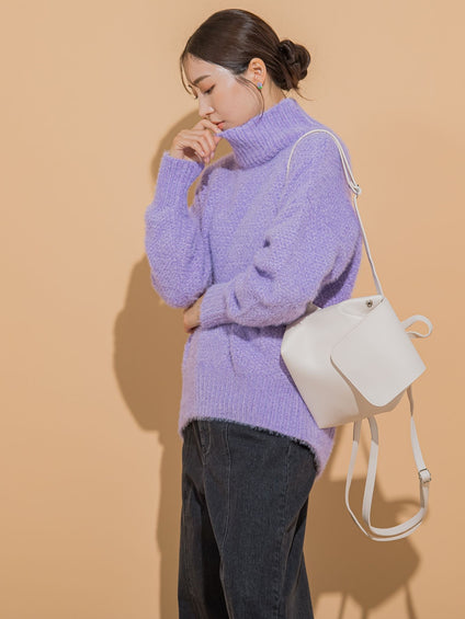 【KOREAN ITEM】フェイクレザーリュックショルダーバッグ