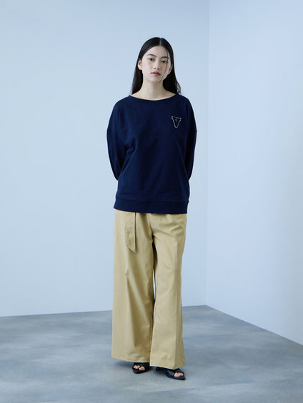 【大人の抜け感】ツイルチノワイドパンツ