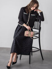 【WEB限定】バイカラーニットジャケット