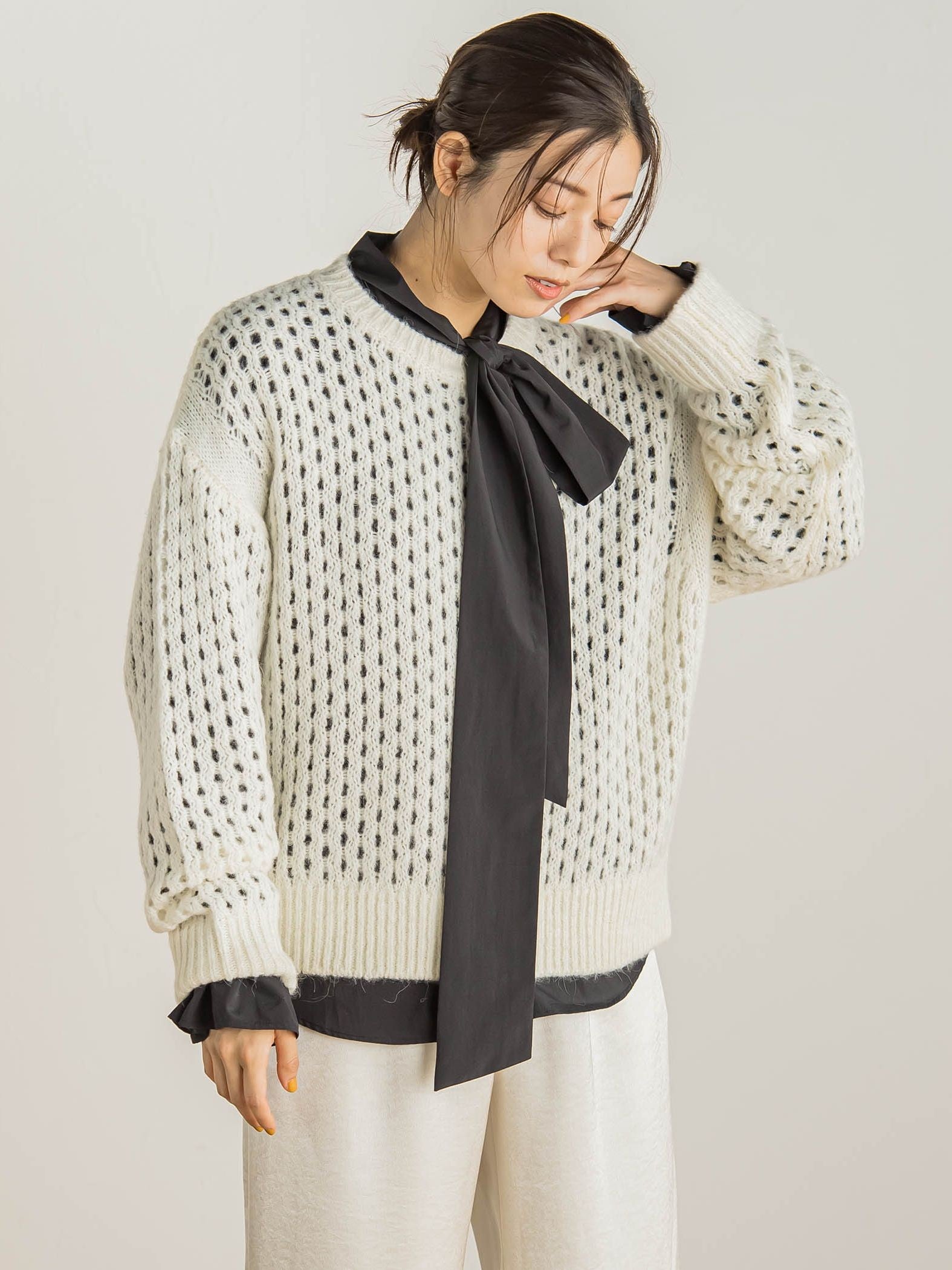 メッシュガラプルオーバー≪手洗い可能≫