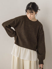 【WEB限定】メランジライク天竺ニット≪手洗い可能≫