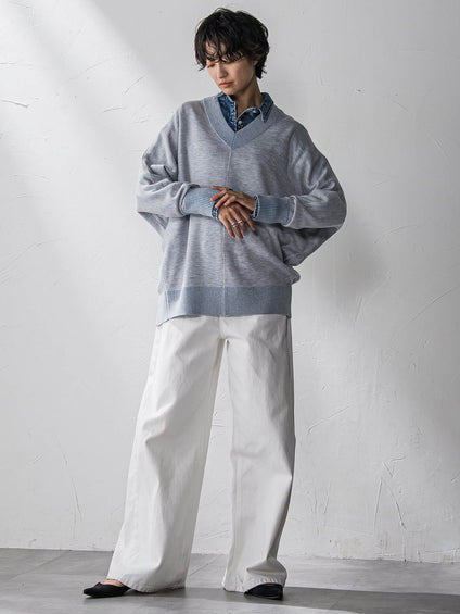 【新色追加】今日の気分で着回せるリバーシブルニット≪手洗い可能≫