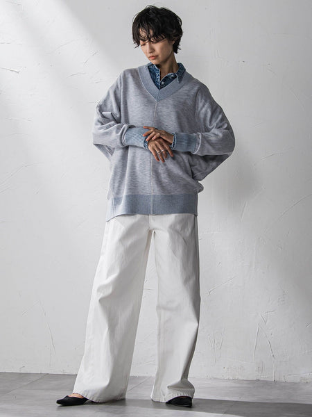 【新色追加】今日の気分で着回せるリバーシブルニット≪手洗い可能≫