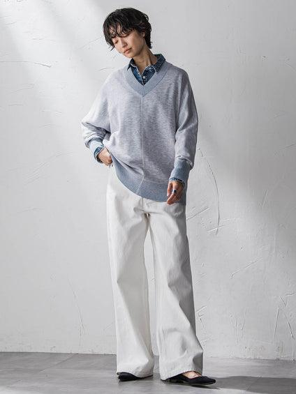 【新色追加】今日の気分で着回せるリバーシブルニット≪手洗い可能≫