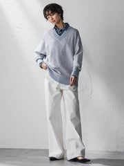 【新色追加】今日の気分で着回せるリバーシブルニット≪手洗い可能≫