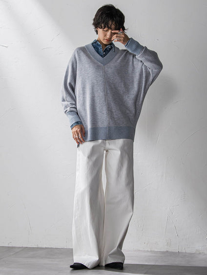 【新色追加】今日の気分で着回せるリバーシブルニット≪手洗い可能≫