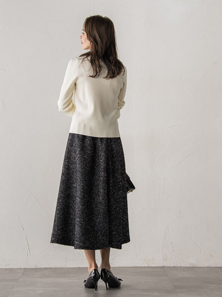 モノトーンツイードスカート