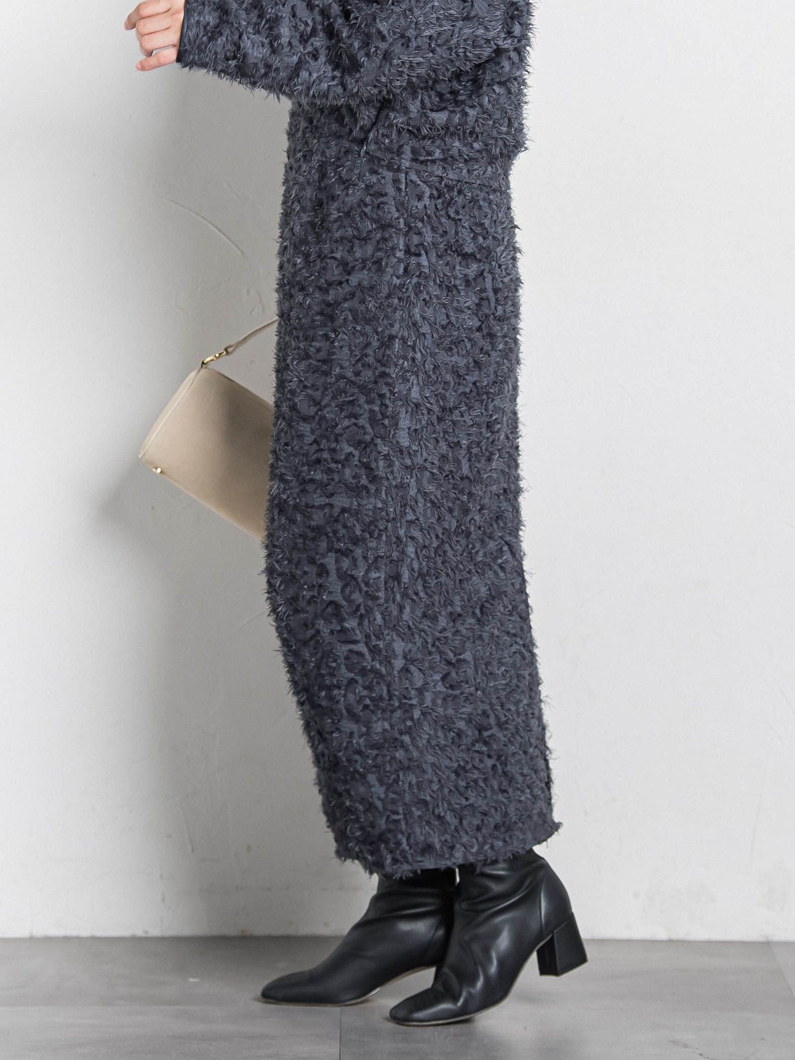 【コラボ商品】エディター東原妙子 × LAUTREAMONT /フェザージャガードタイトスカート