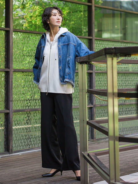 ストレッチダンボールジップパーカー