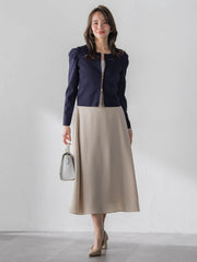 パフスリーブダブルジップブルゾン