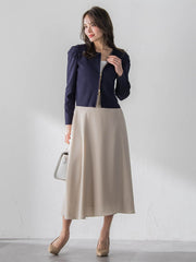 パフスリーブダブルジップブルゾン