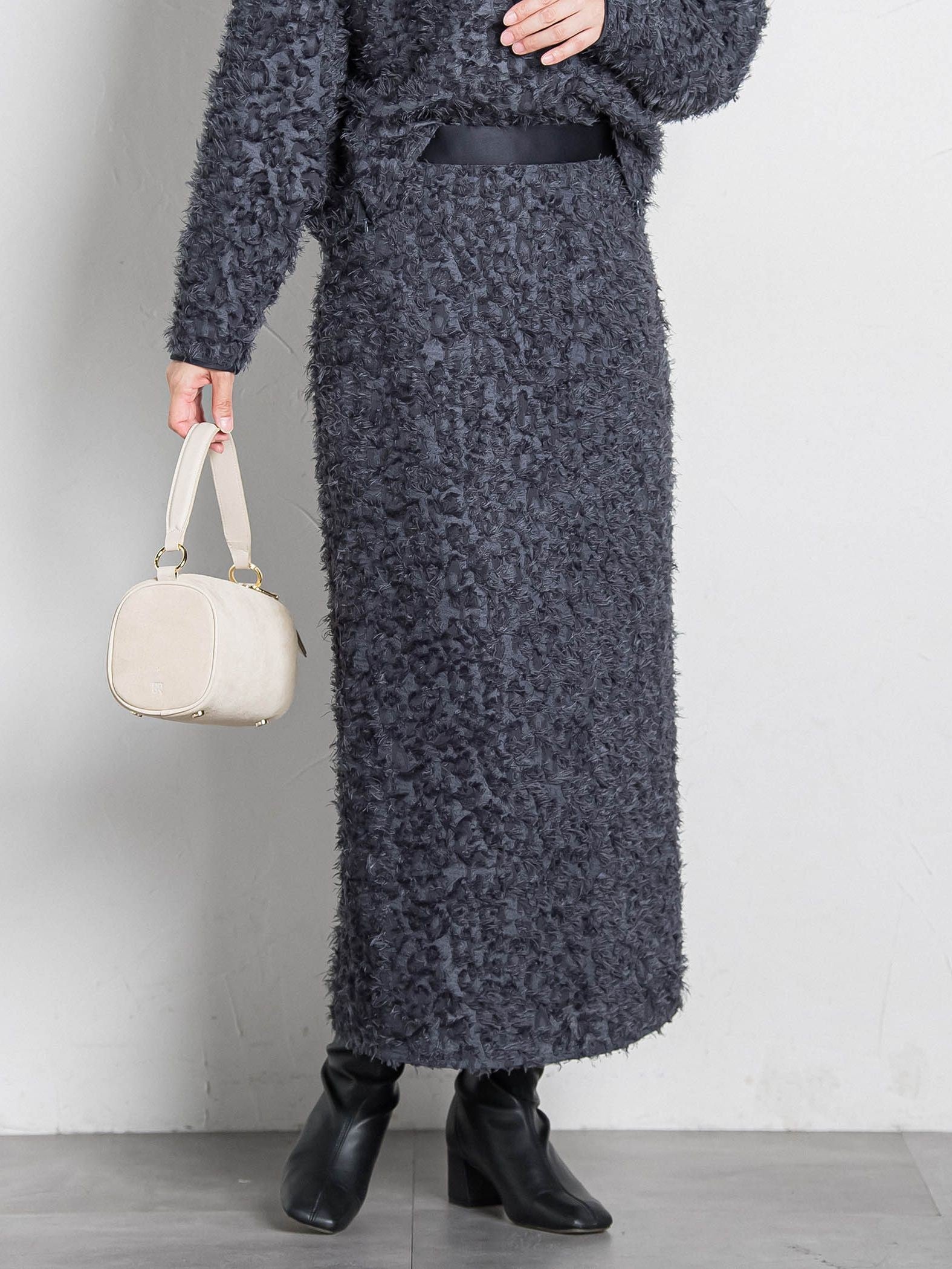 【コラボ商品】エディター東原妙子 × LAUTREAMONT /フェザージャガードタイトスカート