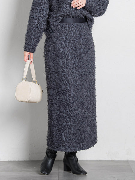 【コラボ商品】エディター東原妙子 × LAUTREAMONT /フェザージャガードタイトスカート