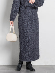 【コラボ商品】エディター東原妙子 × LAUTREAMONT /フェザージャガードタイトスカート