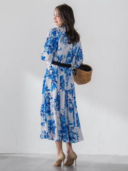 ビッグフラワーブーケブラウス