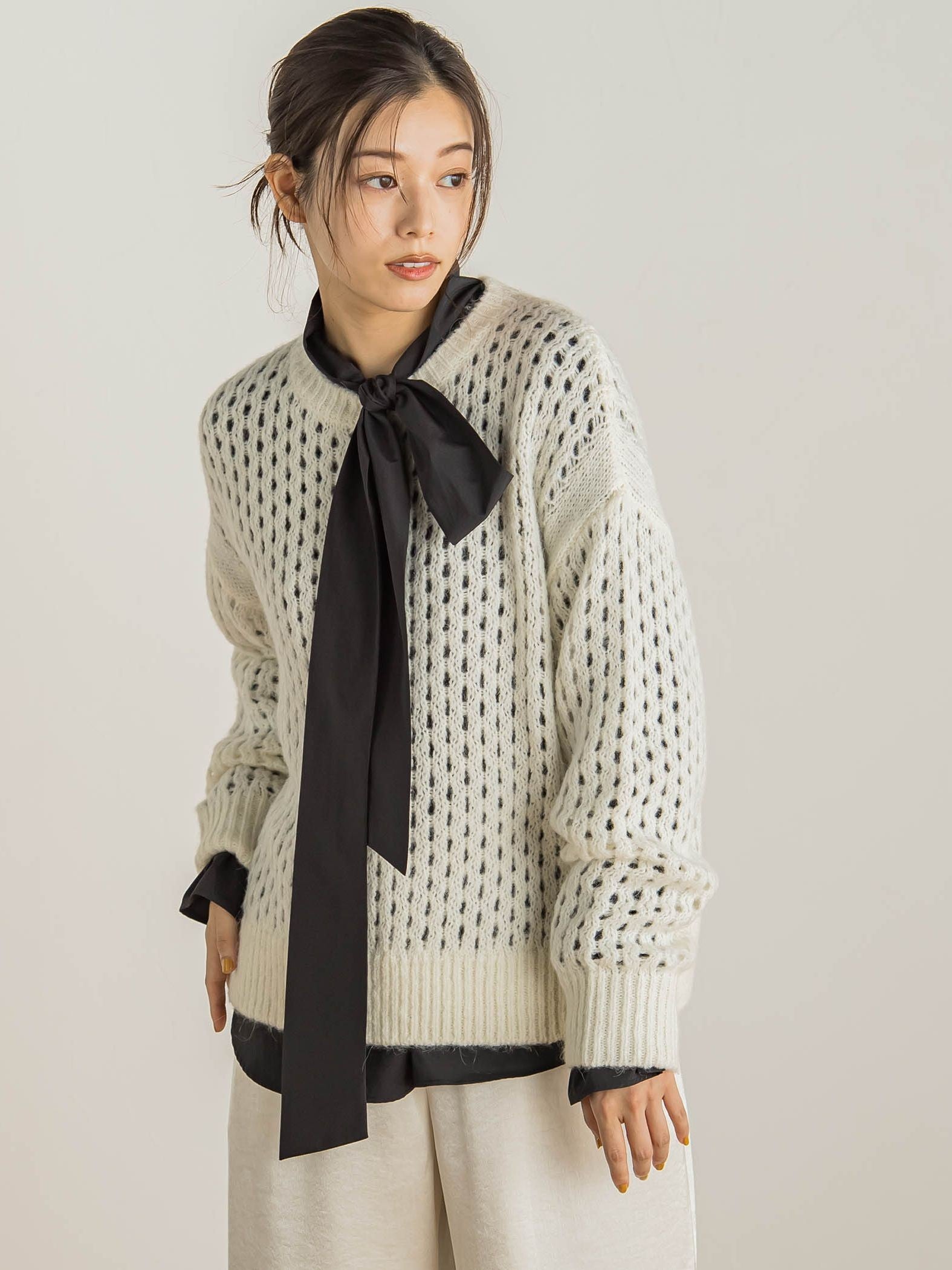 メッシュガラプルオーバー≪手洗い可能≫