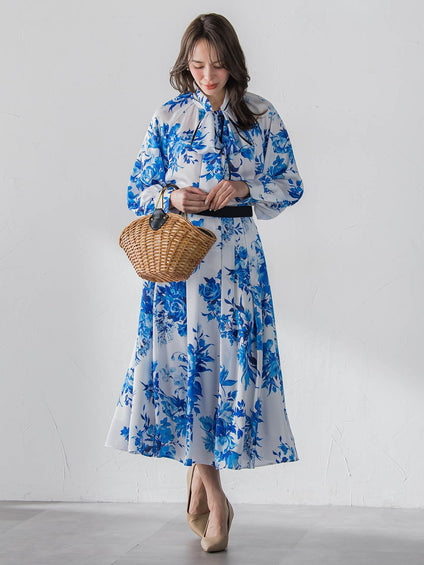 ビッグフラワーブーケブラウス