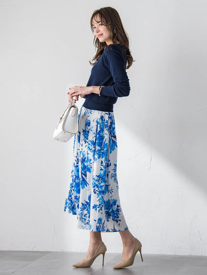 ビッグフラワーブーケスカート