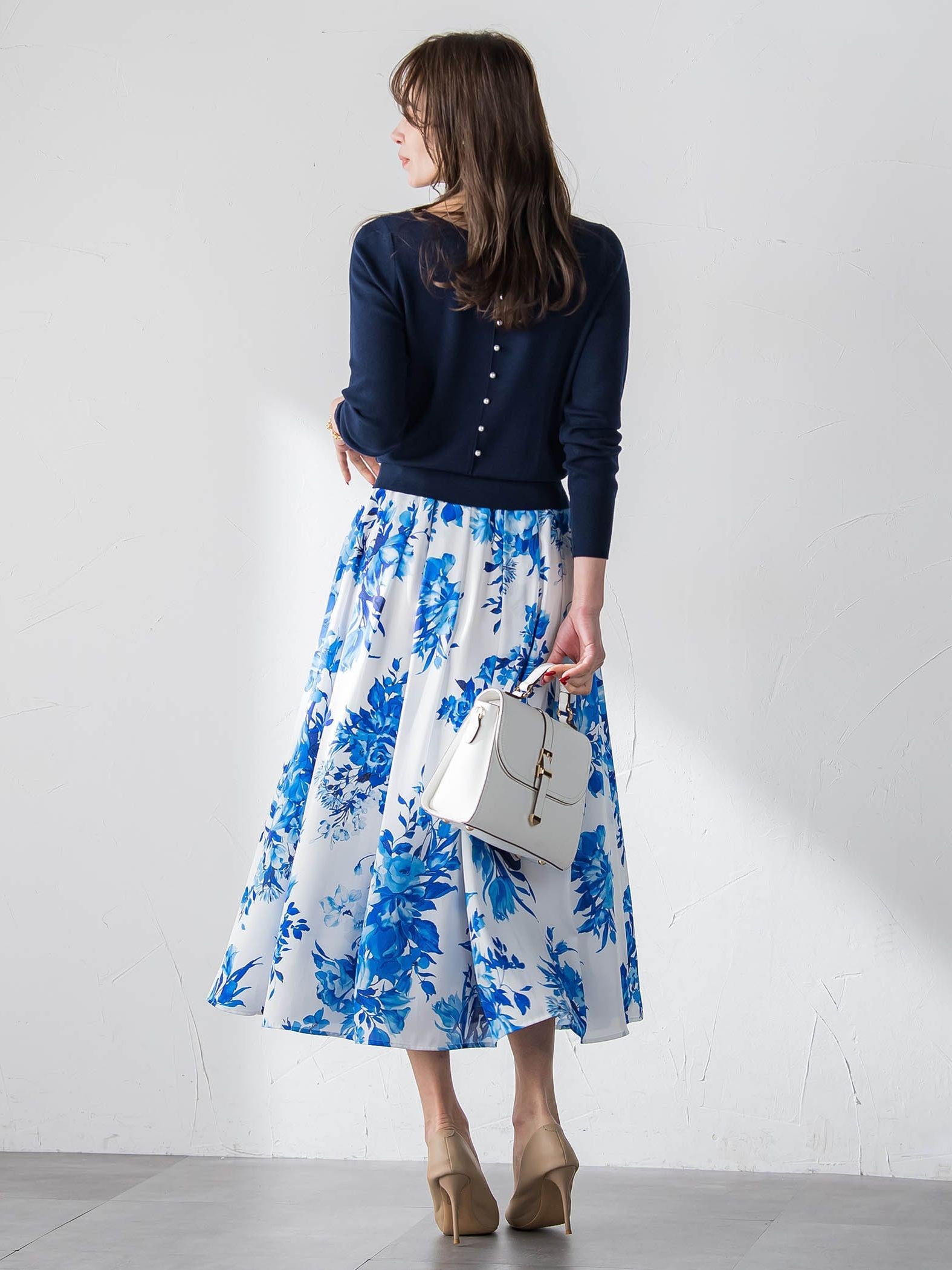 ビッグフラワーブーケスカート