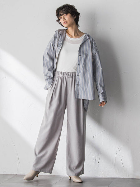 ”肌が喜ぶ”前後2WAYクルーネックロンT≪手洗い可能≫