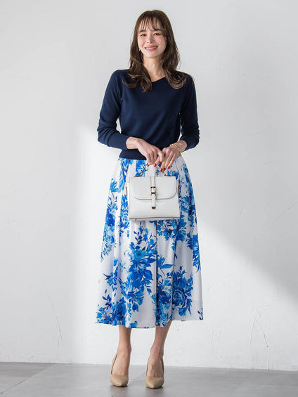 ビッグフラワーブーケスカート