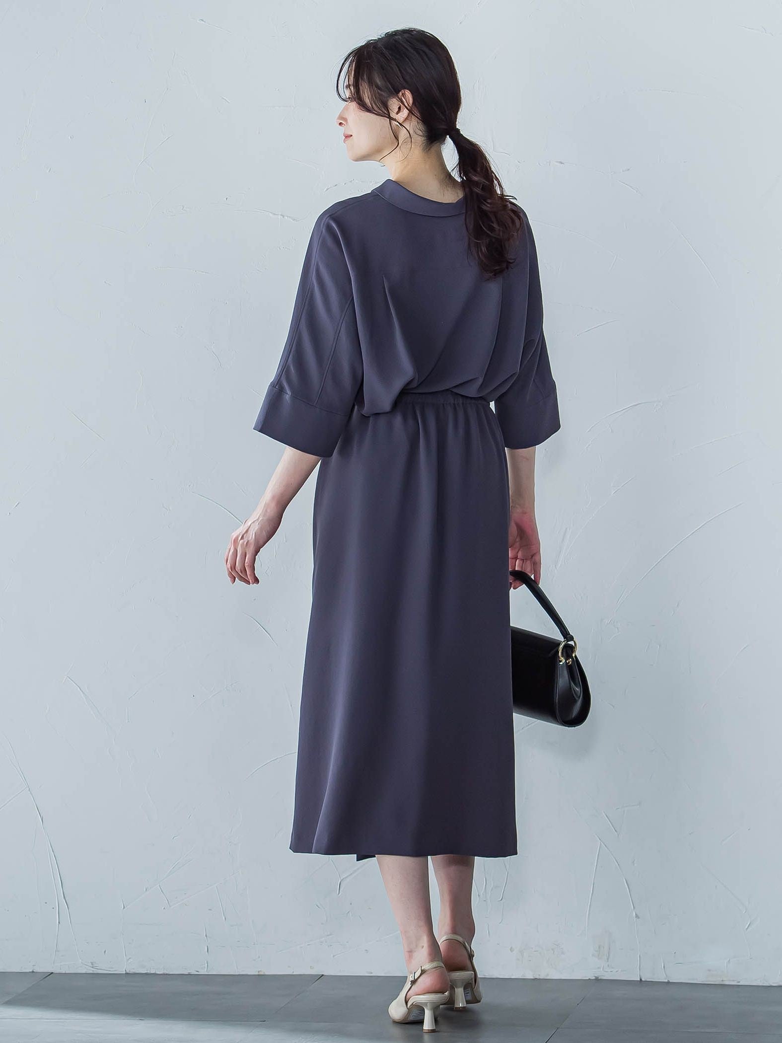 【一部店舗限定販売】キレイ×リラックス スキッパーブラウス≪洗濯機で洗える≫