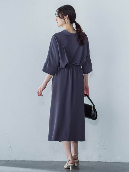 【一部店舗限定販売】キレイ×リラックス スキッパーブラウス≪洗濯機で洗える≫
