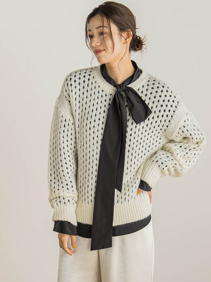 メッシュガラプルオーバー≪手洗い可能≫