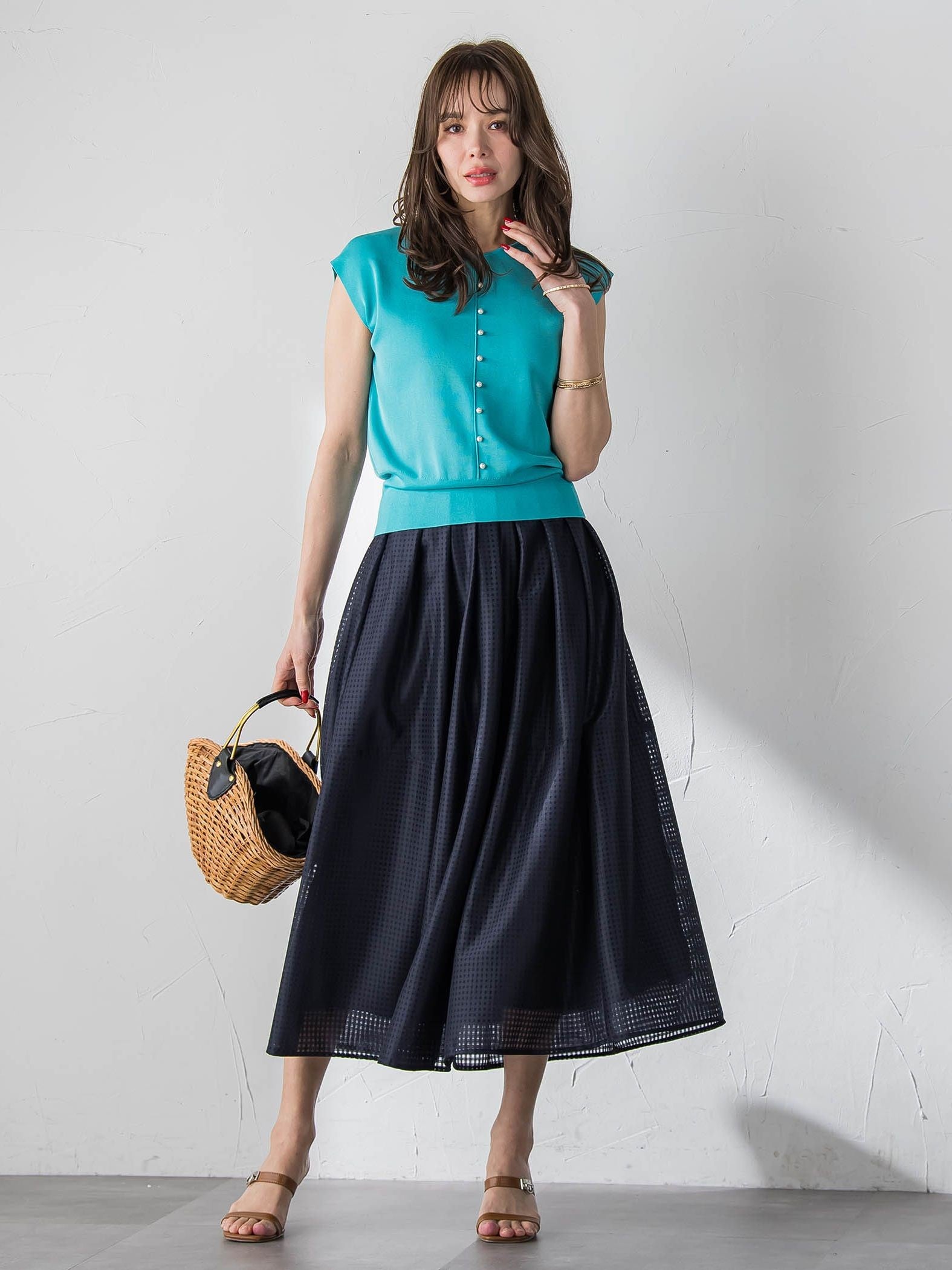 LUCINDA前後2wayパールニット